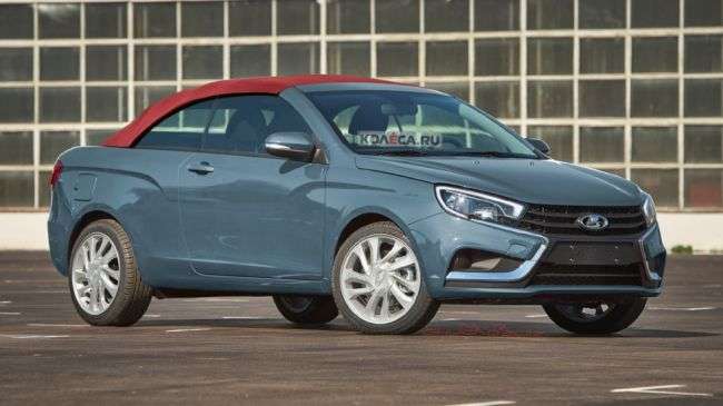 Опубліковані перші рендери кабріолета Lada Vesta