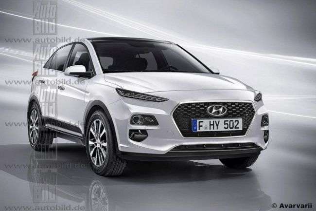 Рендер нового кросовера Hyundai Kona опублікований в Мережі