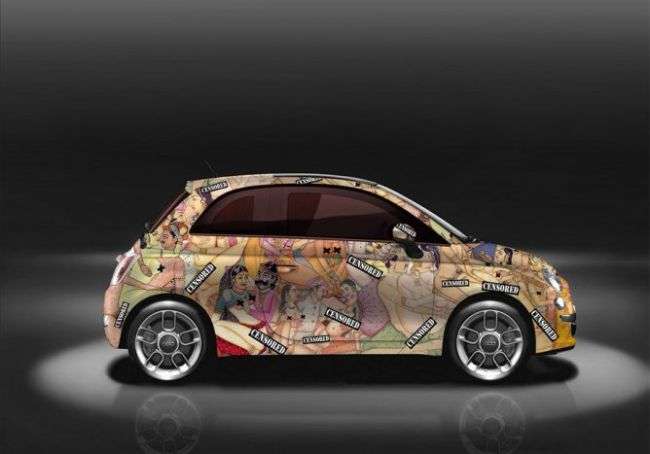 Ілюстраціями з Камасутри був покритий кузов Fiat 500