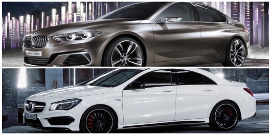 Порівняння Mercedes CLA проти BMW 1-Series в кузові седан