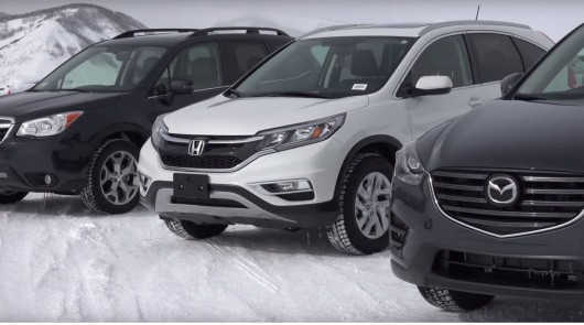 2016 Mazda CX-5 проти Honda CR-V і проти Subaru Forester в снігу